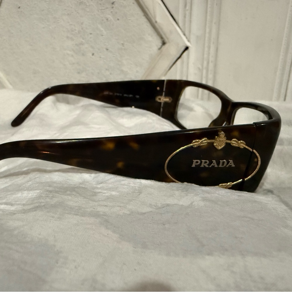 Prada Brown Sunglasses with Gold Detail